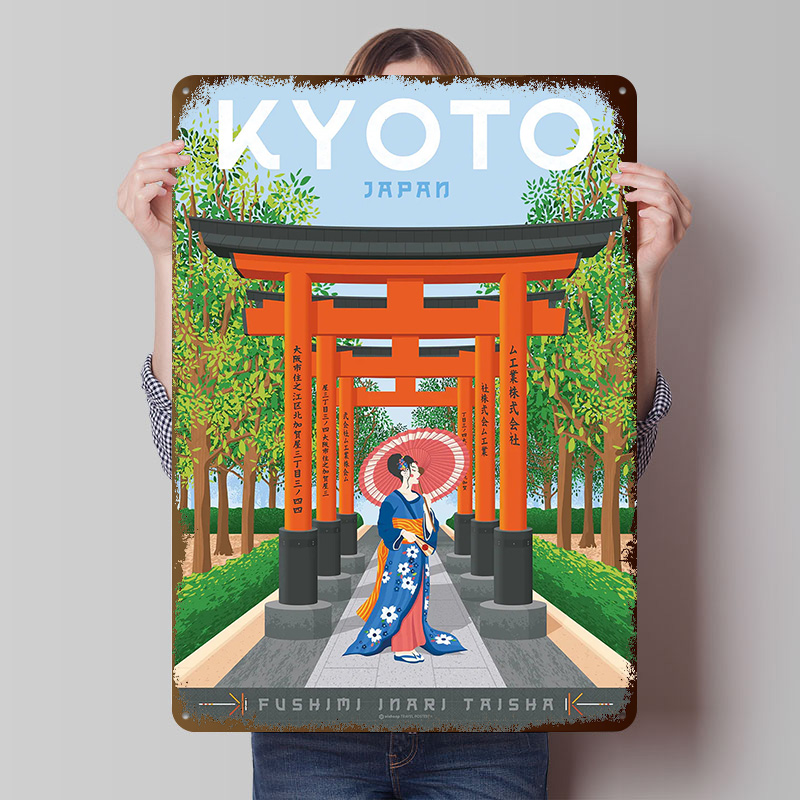 Retro Gaming Japan - Kyoto Japonya Seyahat Posteri Özelleştirilmiş Vintage