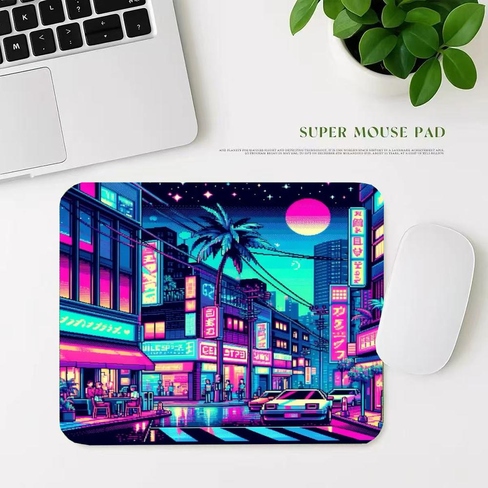 Retro Gaming Japan - Retro Neon Japon Sokak Mouse Pad