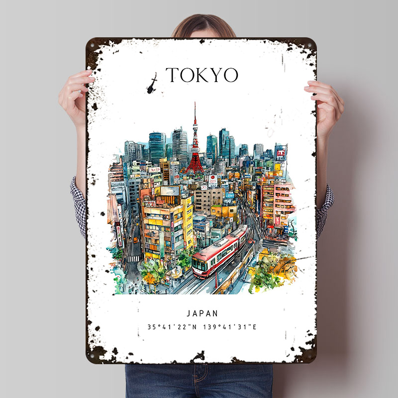 Retro Gaming Japan - Tokyo Japonya Seyahat Baskılı Poster Özelleştirilmiş