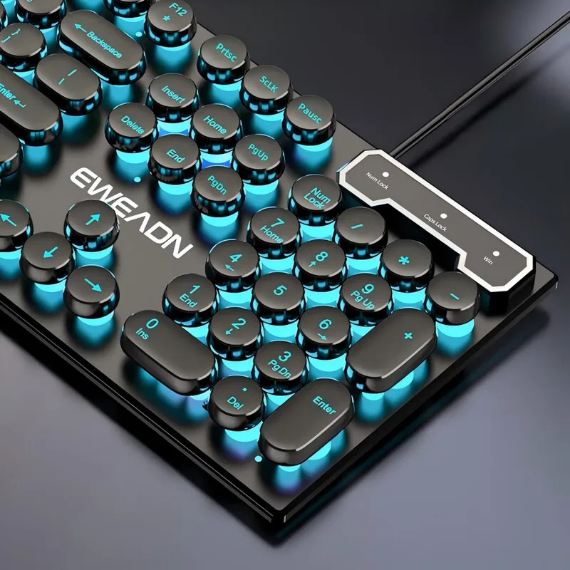 Retro Pc Gaming - Retro Punk Mekanik Hissiyatlı Klavye Mouse