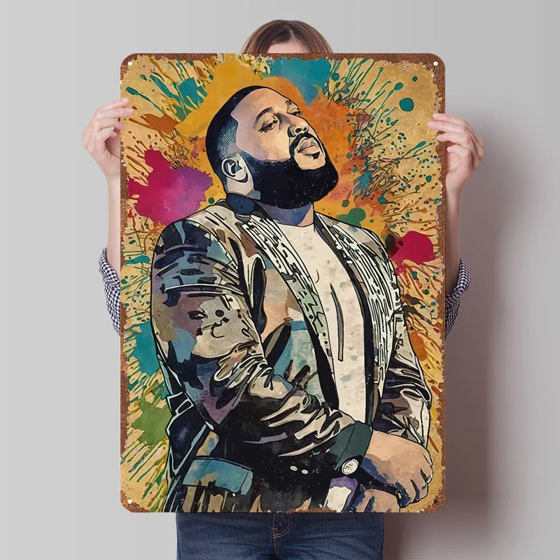 Retro Gaming At Home - DJ Khaled Posteri Rock Şarkıcısı Metal