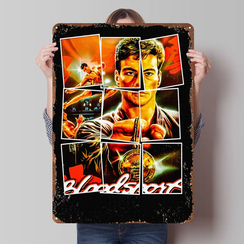Retro Gaming At Home - Bloodsport Metal Tabela Klasik Film Posteri