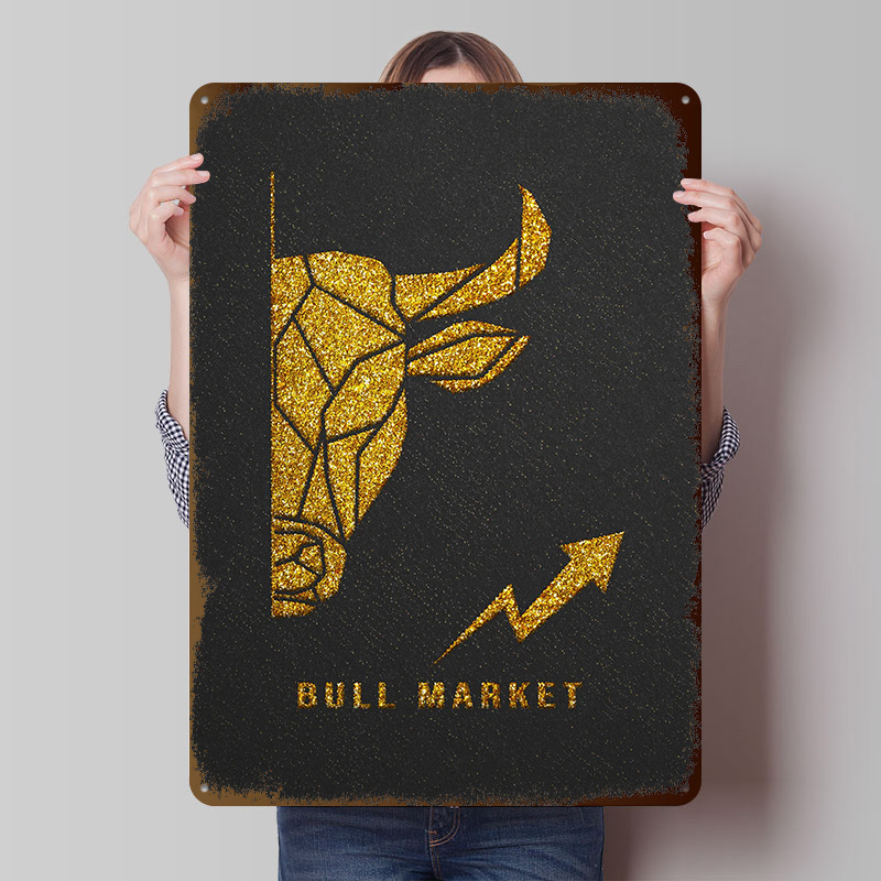 Retro Gaming Market - Altın Boğa Pazarı Baskılı Poster Özelleştirilmiş