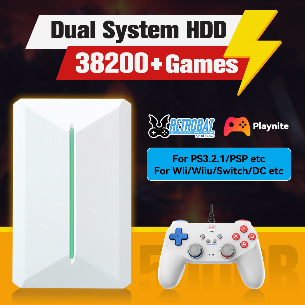 Retro Pc Gaming - Retrobat&Playnite Sistemi HDD Retro Oyun Konsolu