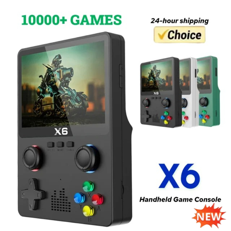 Retro Gaming X6 - 3.5/4'' IPS Ekran X6 Retro Taşınabilir