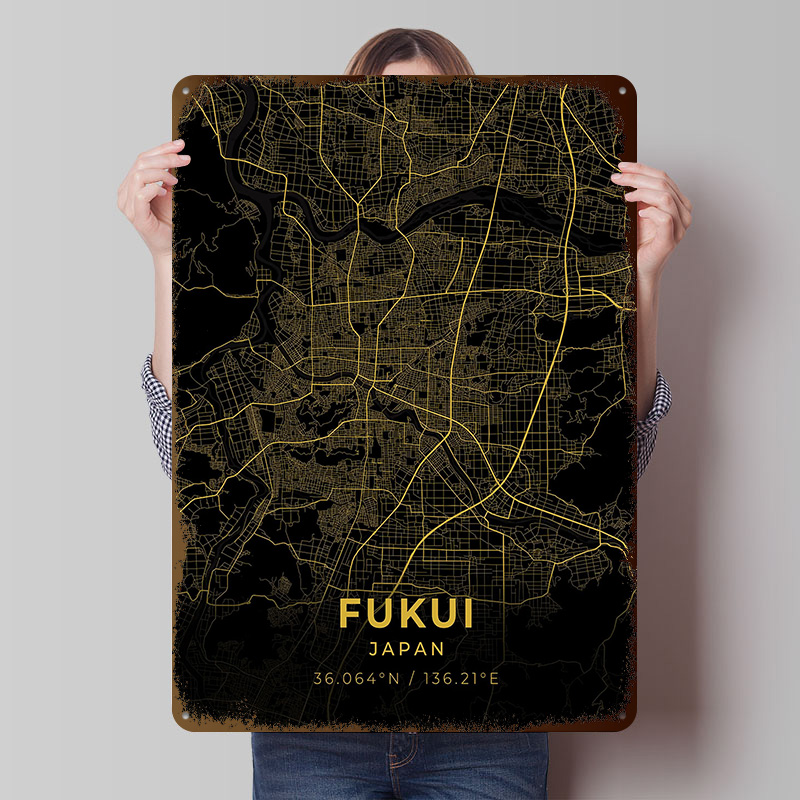 Retro Gaming Japan - Fukui Japonya Teneke Posterler Özelleştirilebilir Duvar