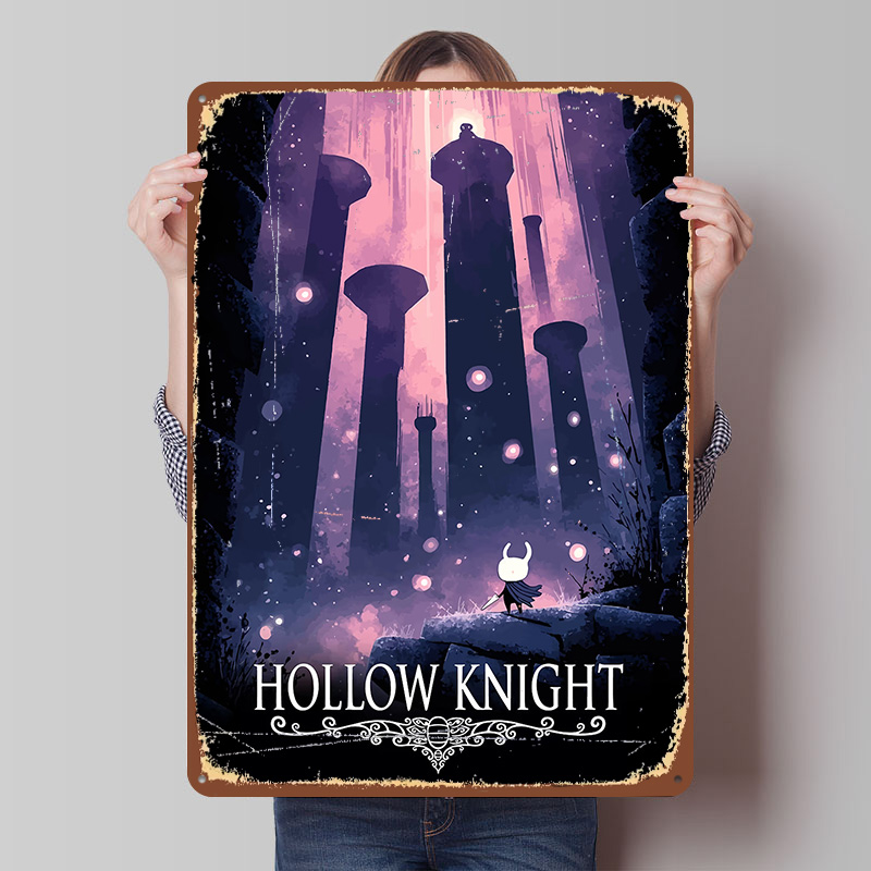 Retro Knight Gaming - Hollow Knight Oyunu Baskılı Poster Özelleştirilmiş
