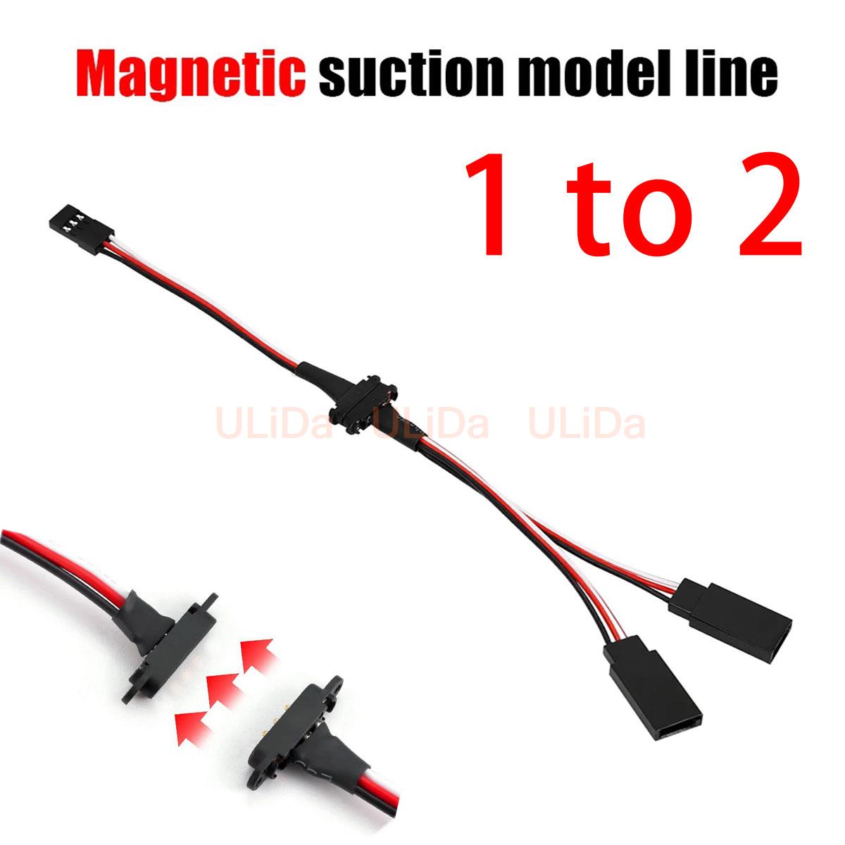 Composite Rca Cable - 3-Pin Manyetik Klipsli 1'den 2'ye Y-kablosu