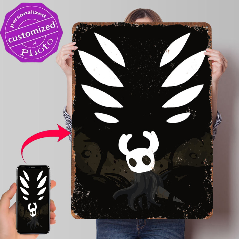Retro Knight Gaming - Hollow Knight Metal Poster Özelleştirilmiş Duvar