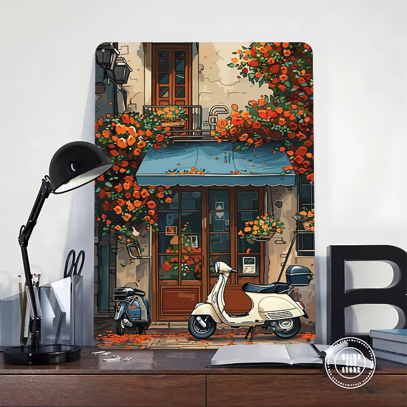 Vintage Scooter Dükkanı Poster - Retro Gaming At Home incelemesi ve fiyatı