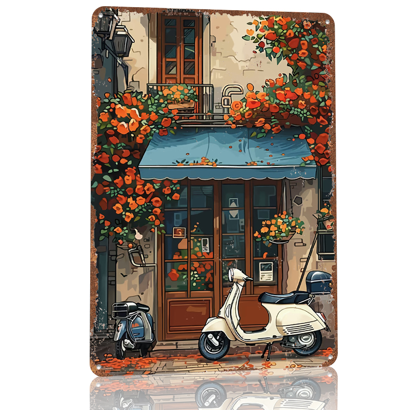 Vintage Scooter Dükkanı Poster - Retro Gaming At Home incelemesi ve fiyatı