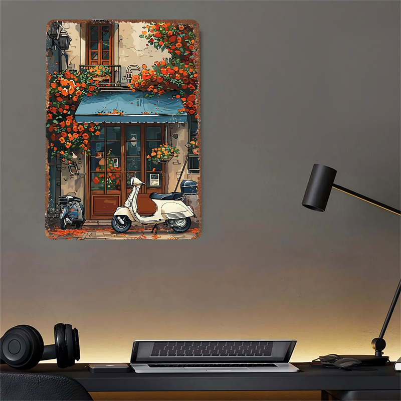 Vintage Scooter Dükkanı Poster - Retro Gaming At Home incelemesi ve fiyatı