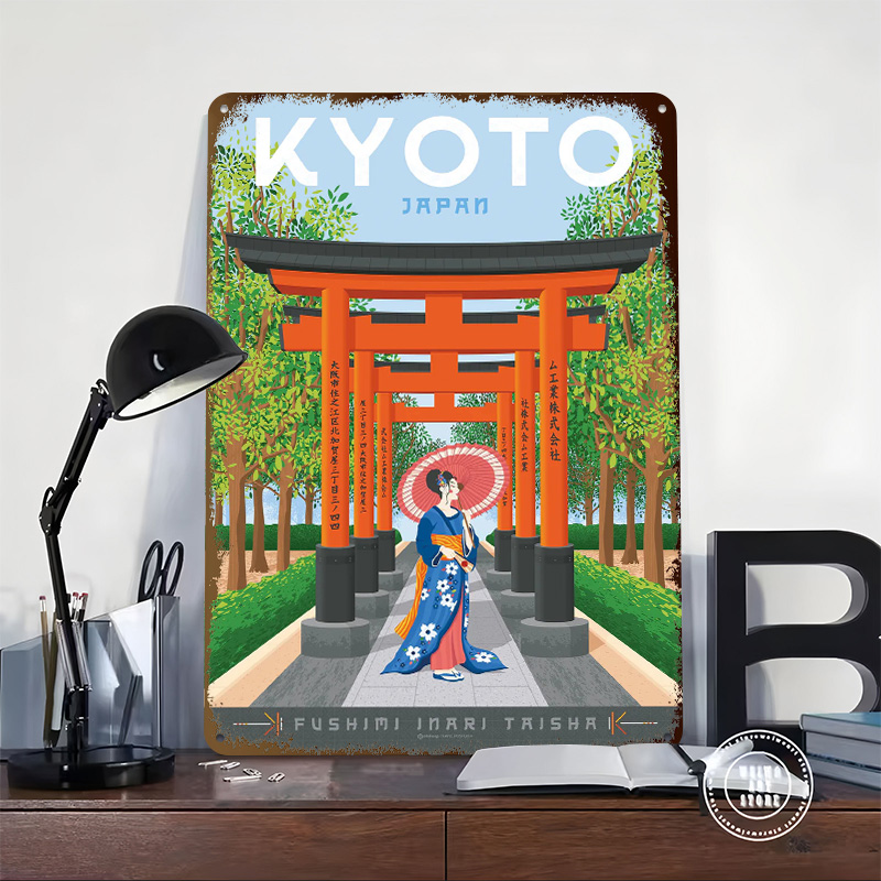 Kyoto Japonya Seyahat Posteri  - Retro Gaming Japan incelemesi ve fiyatı