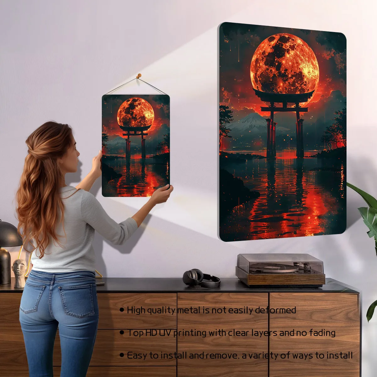 Kanlı Ay Torii İşaret Baskılı  - Retro Gaming At Home incelemesi ve fiyatı