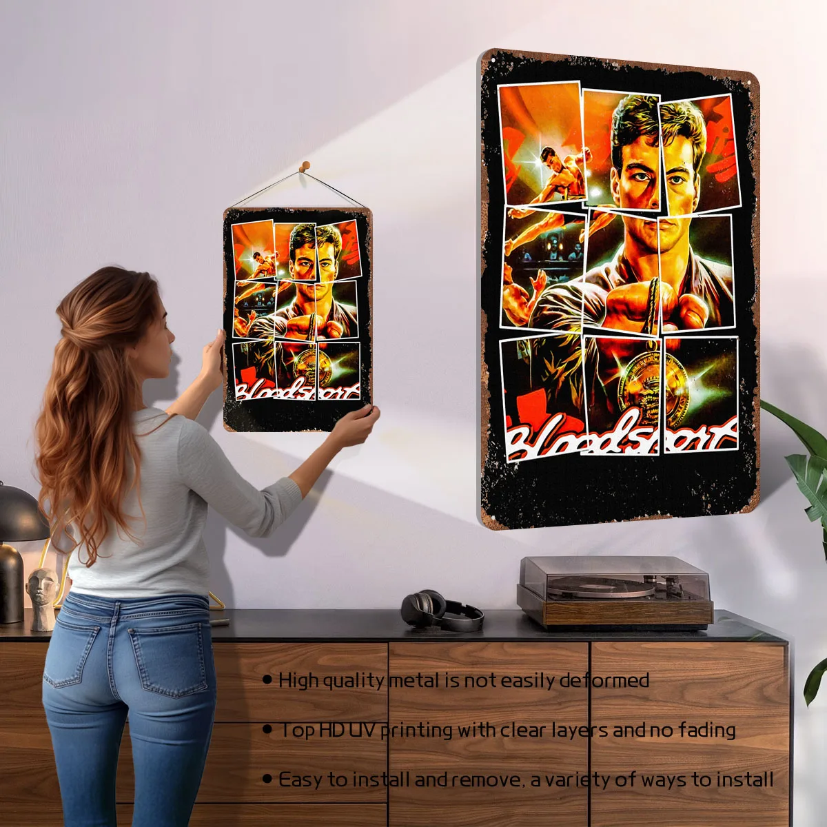Bloodsport Metal Tabela Klasik - Retro Gaming At Home incelemesi ve fiyatı