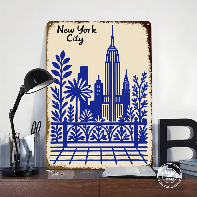 New York Şehri Mavi Poster Öze - Retro Gaming At Home incelemesi ve fiyatı