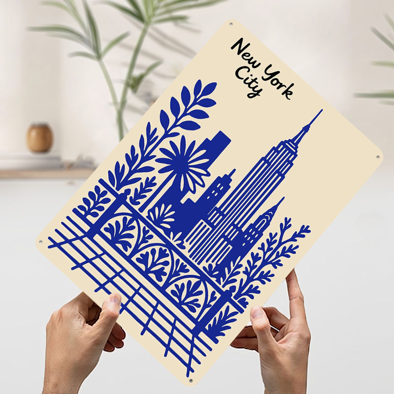 New York Şehri Mavi Poster Öze - Retro Gaming At Home incelemesi ve fiyatı