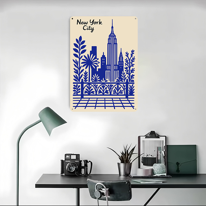 New York Şehri Mavi Poster Öze - Retro Gaming At Home incelemesi ve fiyatı