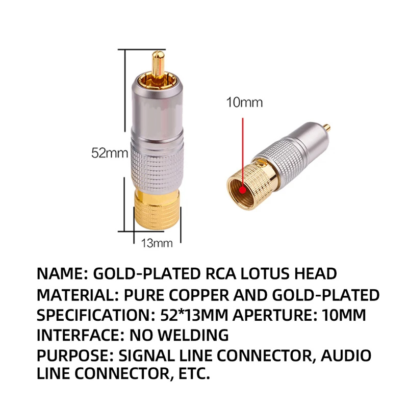 4 adet Hifi 24 K Altın Kaplama - Composite Rca Cable incelemesi ve fiyatı