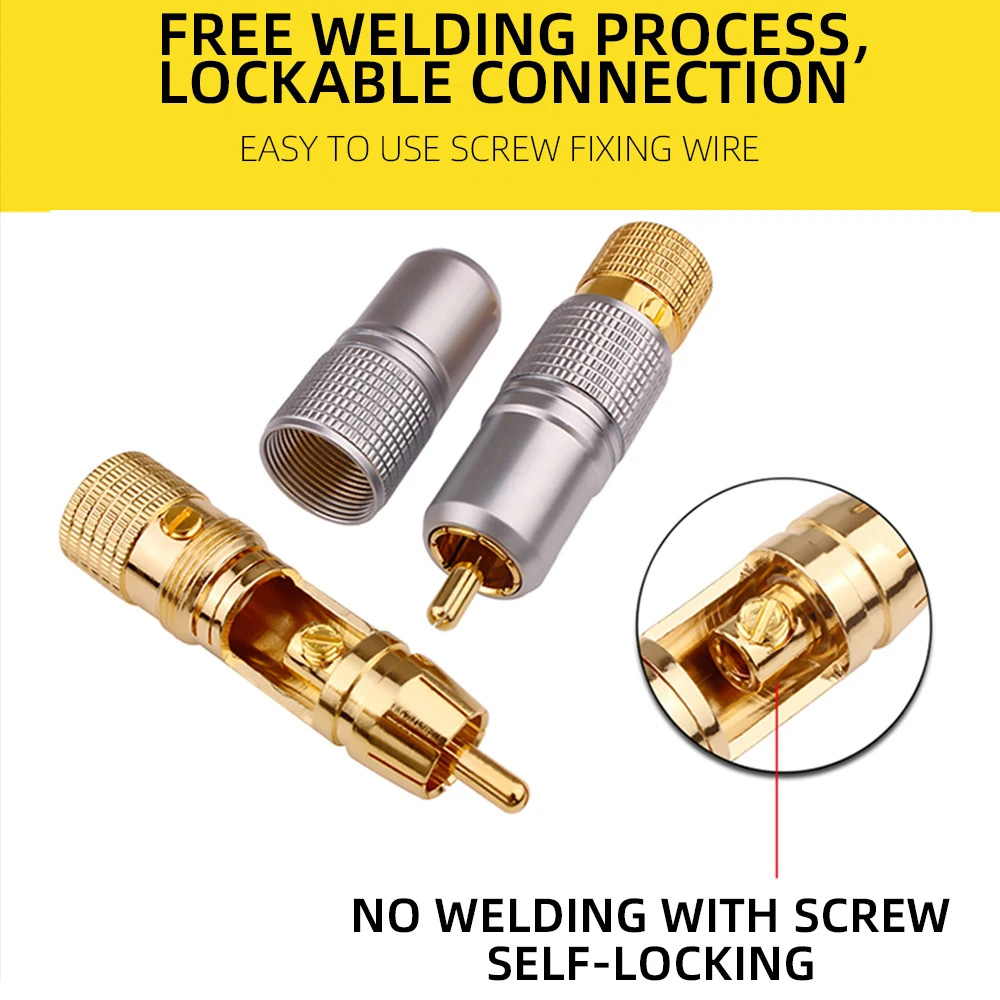 4 adet Hifi 24 K Altın Kaplama - Composite Rca Cable incelemesi ve fiyatı